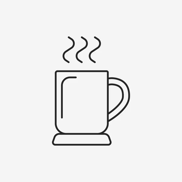 Kuuma kahvi linja kuvake — vektorikuva