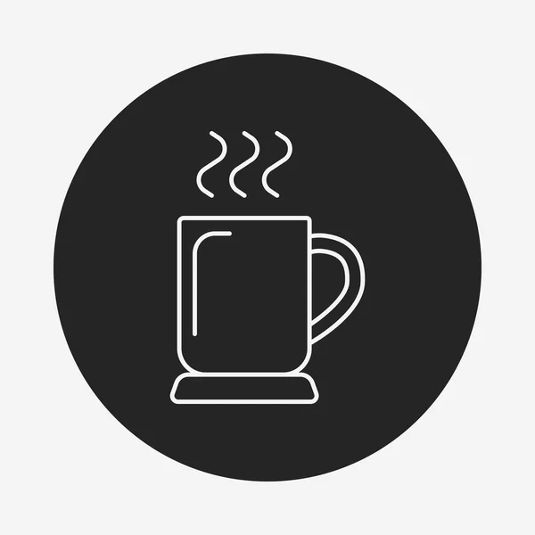 Warme koffie lijn pictogram — Stockvector