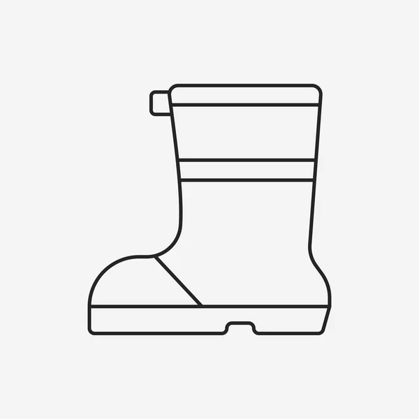 Icona linea di scarponi da campeggio — Vettoriale Stock