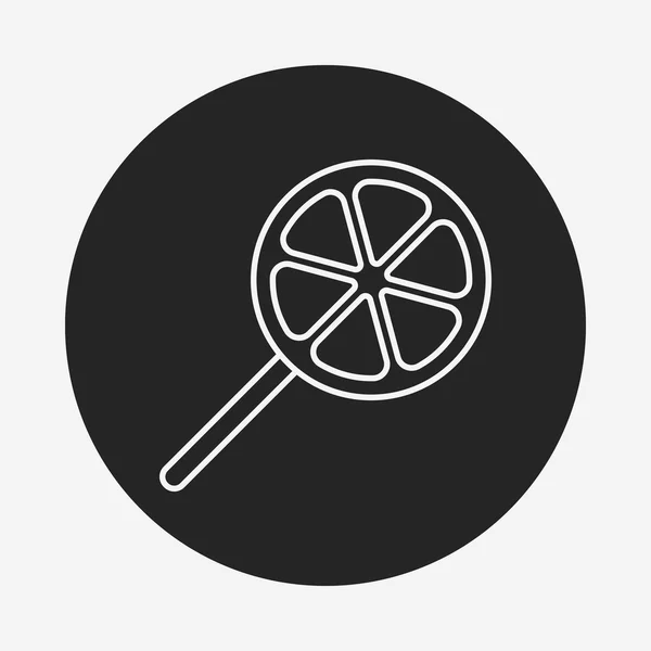 Lollipop línea icono — Vector de stock