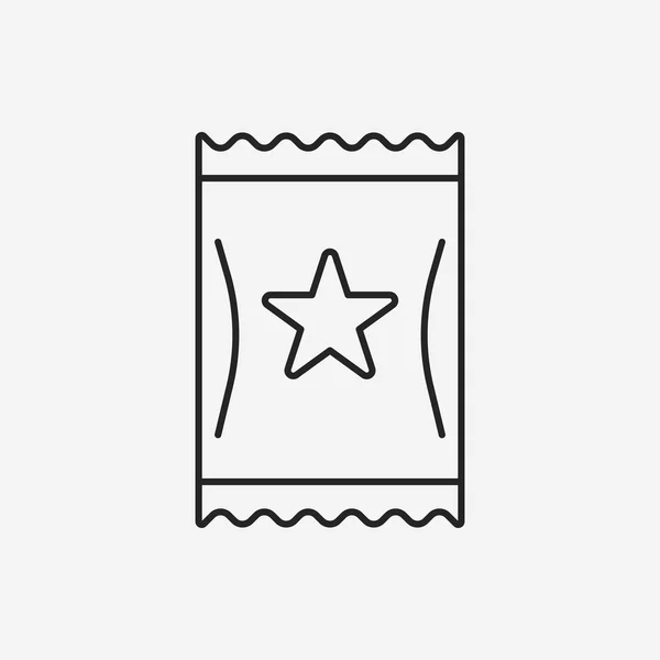 Postre línea de galletas icono — Archivo Imágenes Vectoriales