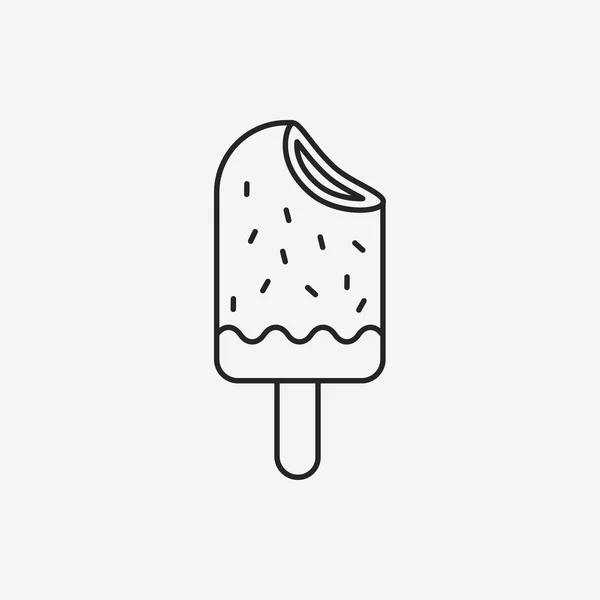 Sobremesa ícone linha de sorvete —  Vetores de Stock