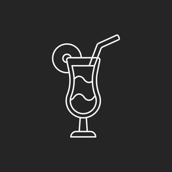 Значок линии напитков — стоковый вектор