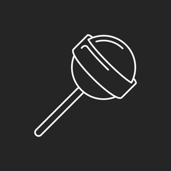 Lollipop line icon — Stock Vector