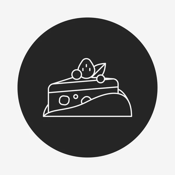 Icône gâteau dessert — Image vectorielle
