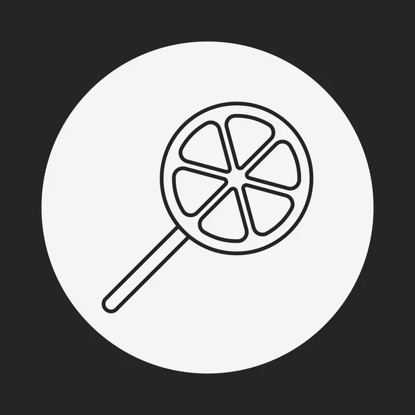 Lollipop línea icono — Vector de stock