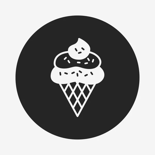 Postre icono de helado — Vector de stock