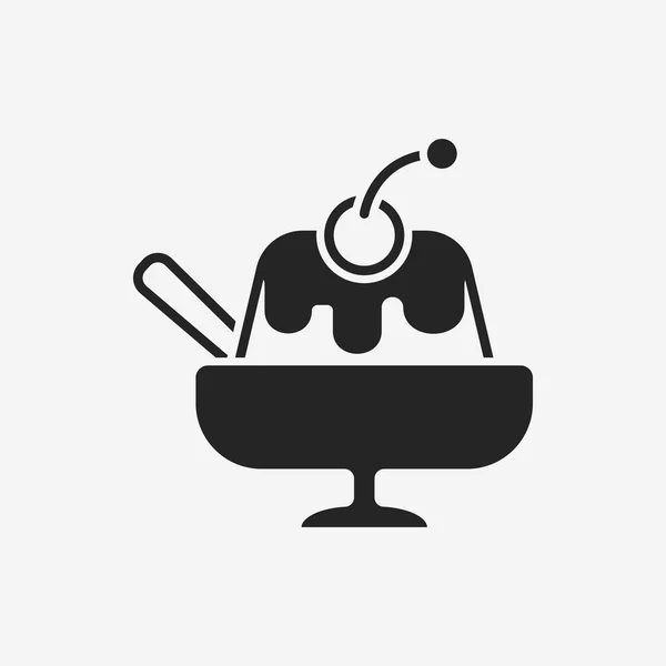 Pudín icono de gelatina — Vector de stock