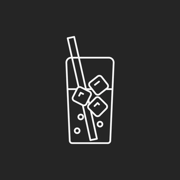 Línea de bebidas icono — Vector de stock