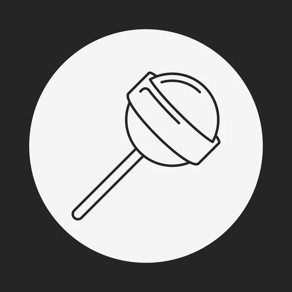 Lollipop line icon — Stock Vector