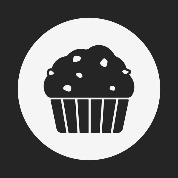 Efterrätt tårta ikonen — Stock vektor
