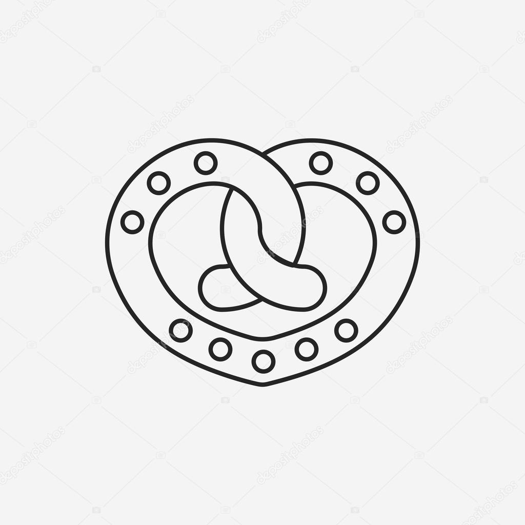 pretzel line icon