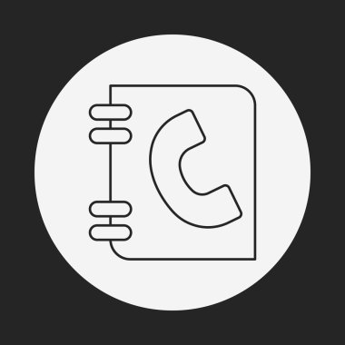 ilgili kişi telefon satırı simgesi