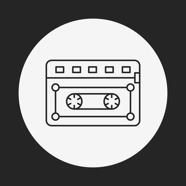 Müzik kaseti satırı simgesi — Stok Vektör
