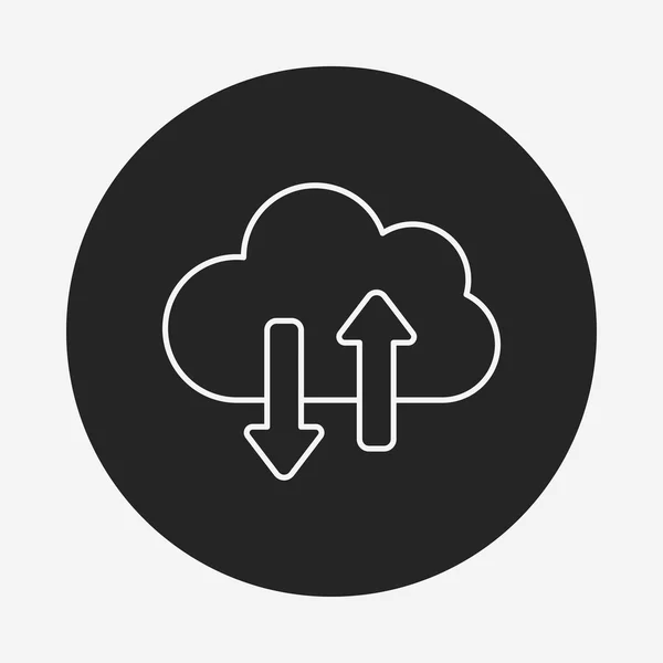 I-cloud lijn pictogram — Stockvector