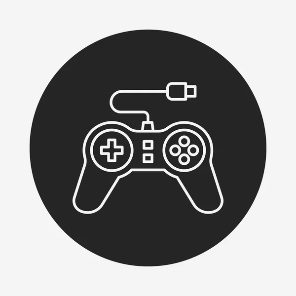 Icono de línea de control de juego — Vector de stock