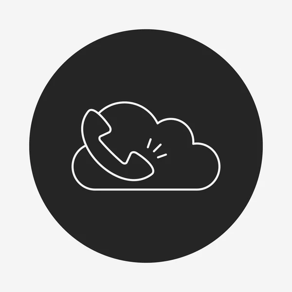 I-nube icono de línea — Archivo Imágenes Vectoriales