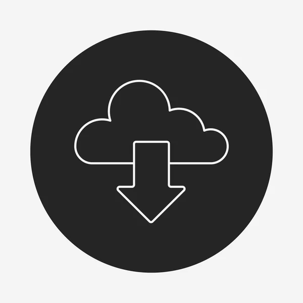 I-nube icono de línea — Vector de stock