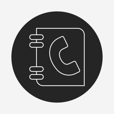 ilgili kişi telefon satırı simgesi