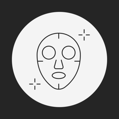 Yüz maskesi satırı simgesi