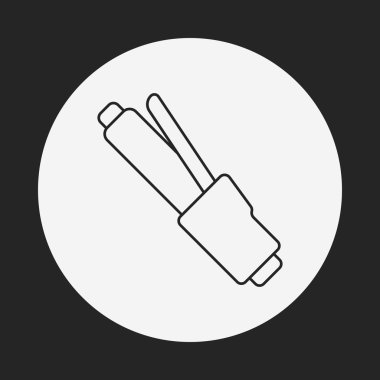 Saç curlers satırı simgesi