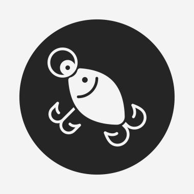 Balıkçılık yem simgesini