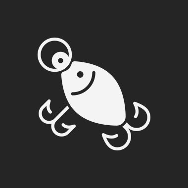 Balıkçılık yem simgesini