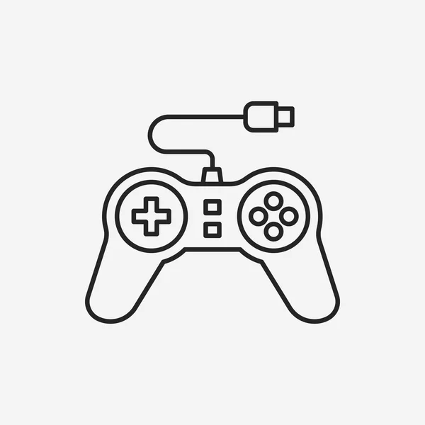 Icono de línea de control de juego — Vector de stock