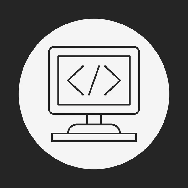 Bilgisayar satırı simgesi — Stok Vektör