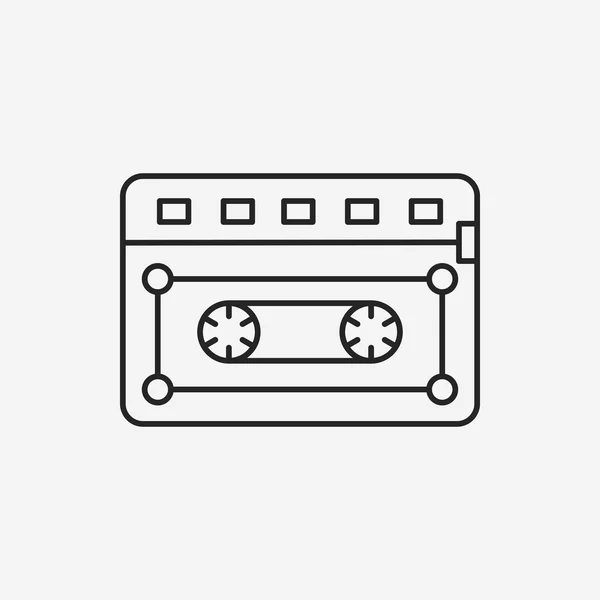 Musik band linje-ikonen — Stock vektor