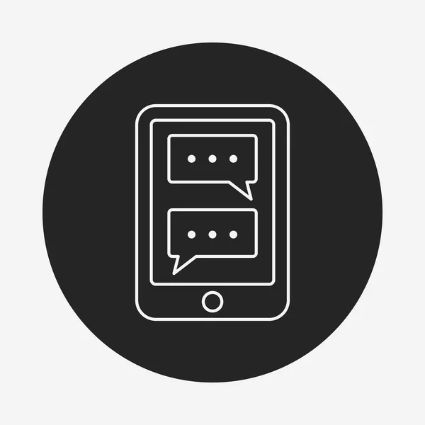 Mobiele telefoon lijn pictogram — Stockvector