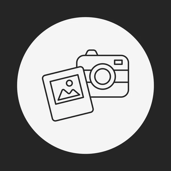Linia ikona aparatu fotograficznego — Wektor stockowy