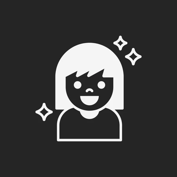 Icono de belleza chica — Vector de stock