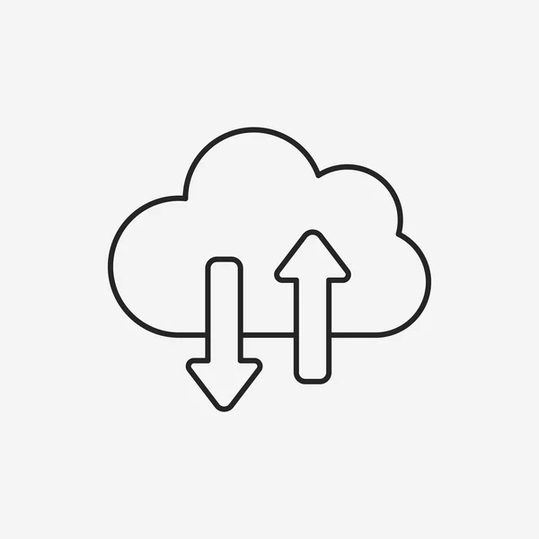 I-bulut satırı simgesi — Stok Vektör