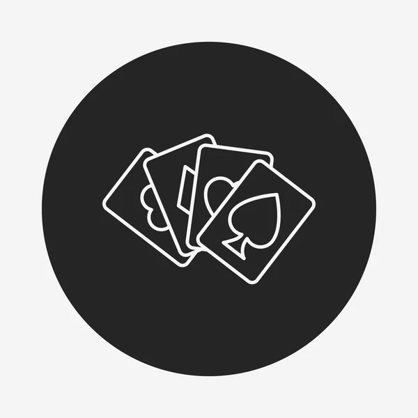 Значок линии покера — стоковый вектор