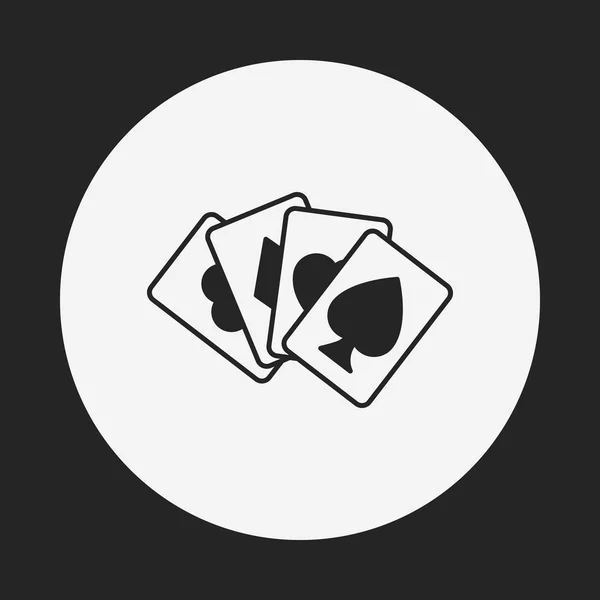 Icono de poker — Vector de stock