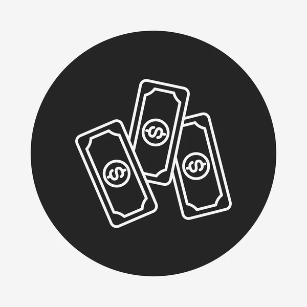 Casino money line icon — Stock Vector
