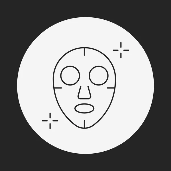 Ikona čáry obličejové masky — Stockový vektor