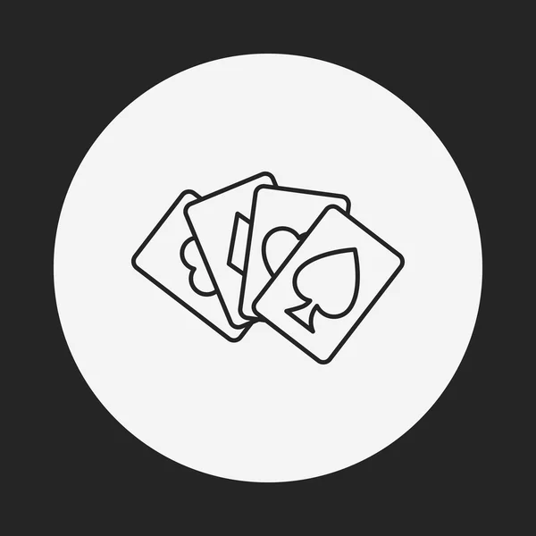 Pokerline-Symbol — Stockvektor