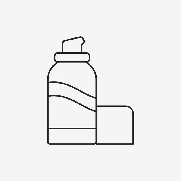 Línea de botellas cosméticas icono — Vector de stock