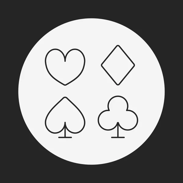 Poker satırı simgesi — Stok Vektör