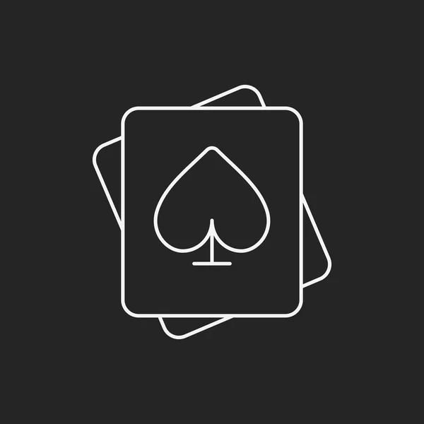 Icono de línea de poker — Archivo Imágenes Vectoriales