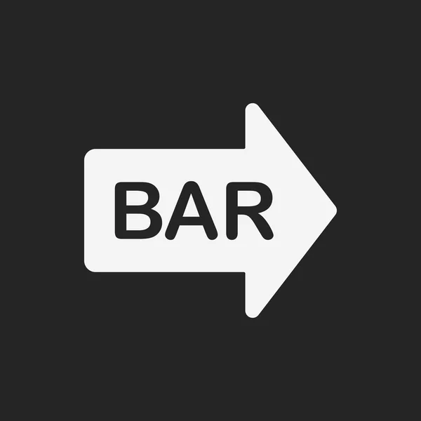 Bar shop sign icon — Stock Vector