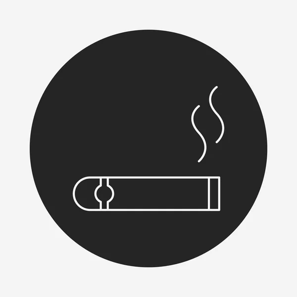 Ícone de linha de fumaça — Vetor de Stock