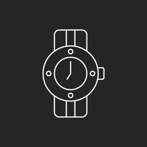 Horloge lijn pictogram — Stockvector