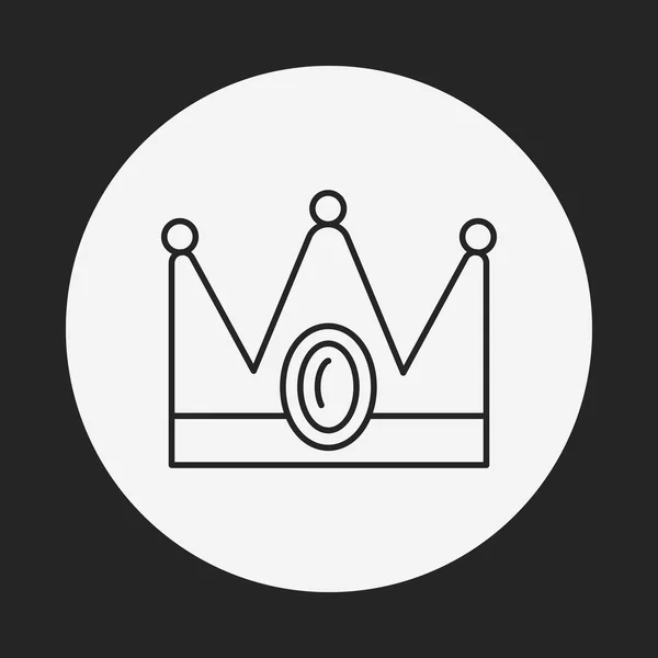 Corona icono de línea — Archivo Imágenes Vectoriales