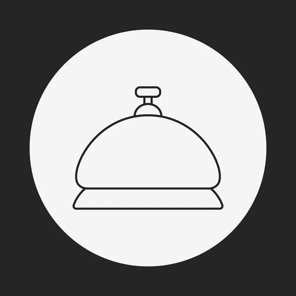 Línea de campana de servicio icono — Vector de stock