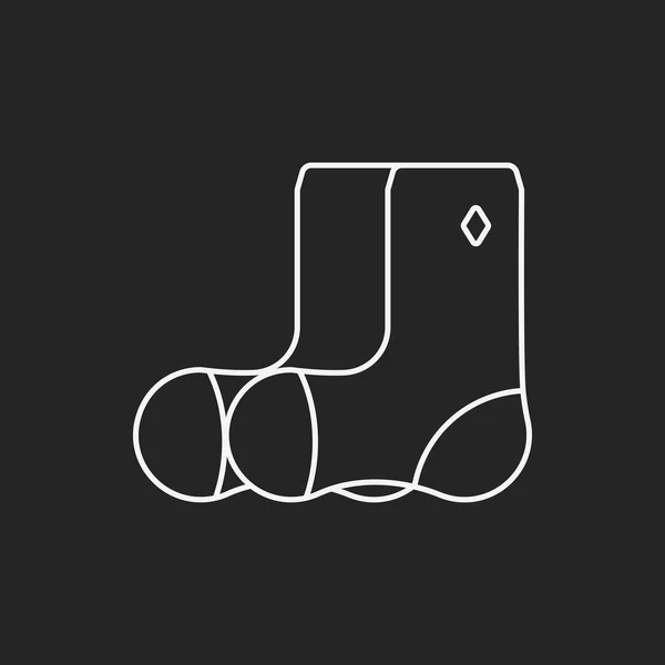 Línea de zapatos icono — Vector de stock