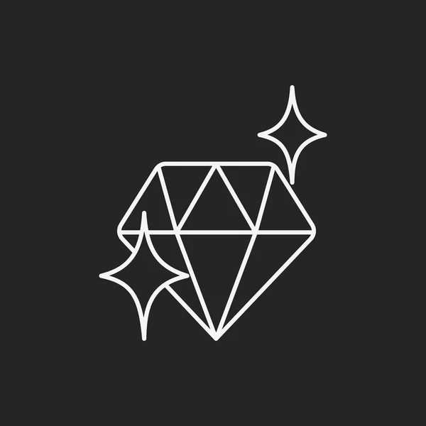 Diamond line ikonen — Stock vektor