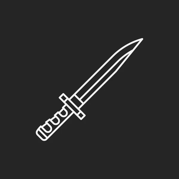 Línea de espada icono — Vector de stock